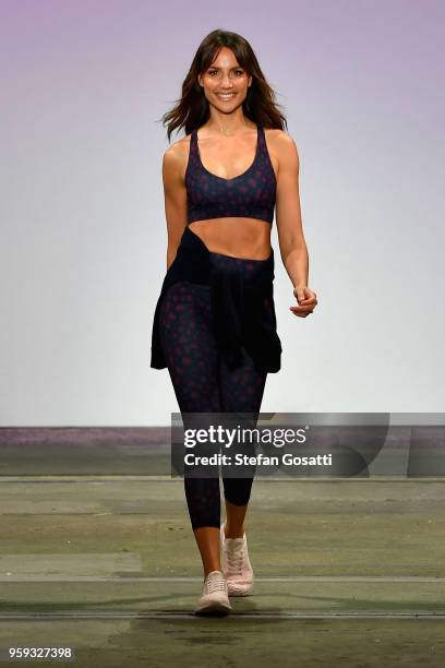 Model Rachael Finch walks the runway in a design by B.O.D by Finch during the Active show at Mercedes-Benz Fashion Week Resort 19 Collections at...