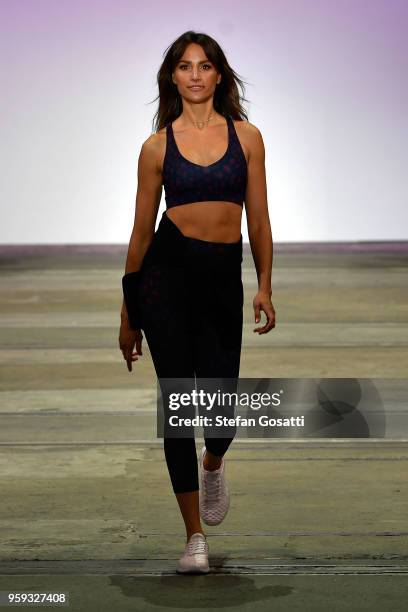 Model Rachael Finch walks the runway in a design by B.O.D by Finch during the Active show at Mercedes-Benz Fashion Week Resort 19 Collections at...