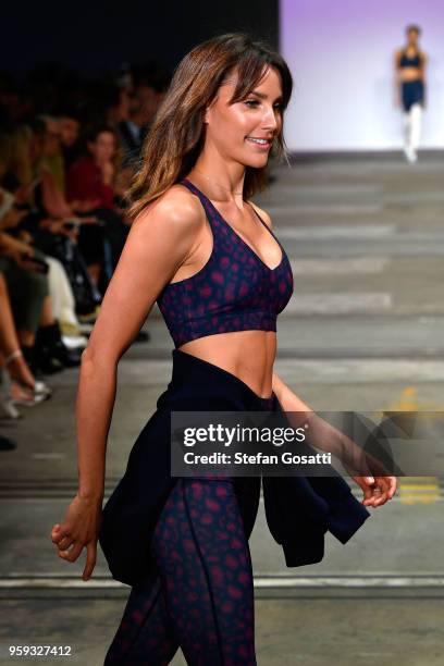 Model Rachael Finch walks the runway in a design by B.O.D by Finch during the Active show at Mercedes-Benz Fashion Week Resort 19 Collections at...