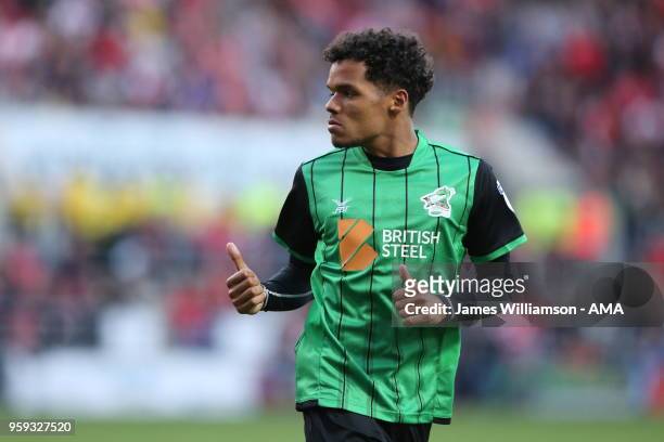 Duane Holmes of Scunthorpe United during the Sky Bet League One Play Off Semi Final:Second Leg between Rotherham United and Scunthorpe United at The...