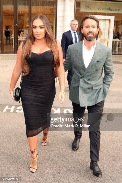 Tamara Ecclestone and Jay Rutland at the Maddox Gallery Westbourne Grove on May 16, 2018 in London, England.