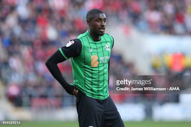 Hakeeb Adelakun of Scunthorpe United during the Sky Bet League One Play Off Semi Final:Second Leg between Rotherham United and Scunthorpe United at...