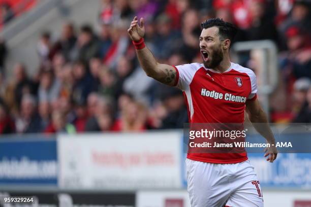 Richie Towell of Rotherham United during the Sky Bet League One Play Off Semi Final:Second Leg between Rotherham United and Scunthorpe United at The...