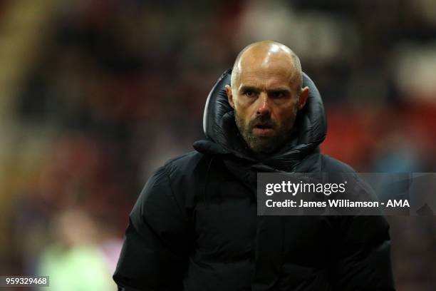 Rotherham United manager Paul Warne during the Sky Bet League One Play Off Semi Final:Second Leg between Rotherham United and Scunthorpe United at...