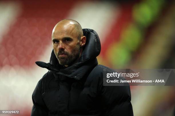 Rotherham United manager Paul Warne during the Sky Bet League One Play Off Semi Final:Second Leg between Rotherham United and Scunthorpe United at...