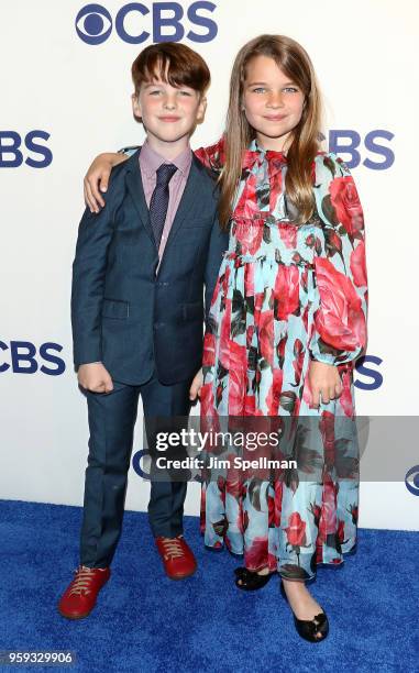 Actors Iain Armitage and Raegan Revord attend the 2018 CBS Upfront at The Plaza Hotel on May 16, 2018 in New York City.
