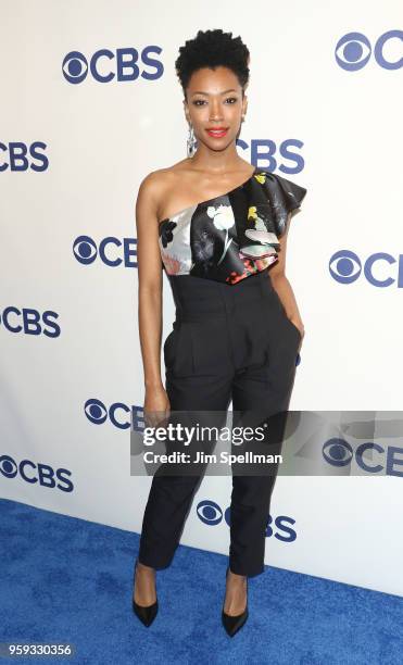 Actress Sonequa Martin-Green attends the 2018 CBS Upfront at The Plaza Hotel on May 16, 2018 in New York City.