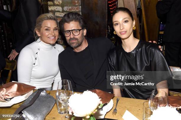 Yolanda Hadid, Chris Colls and Alexandra Agoston attend ELLE x Stuart Weitzman celebration of Giovanni Morelli's debut collection for Stuart Weitzman...