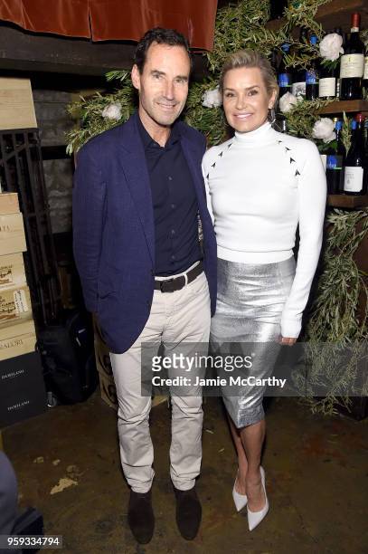 Kevin O'Malley and Yolanda Hadid attend ELLE x Stuart Weitzman celebration of Giovanni Morelli's debut collection for Stuart Weitzman hosted by Nina...