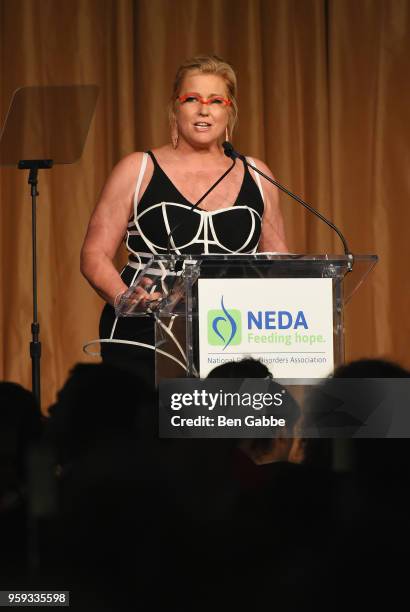 Emme Aronson speaks onstage during the National Eating Disorders Association Annual Gala 2018 at The Pierre Hotel on May 16, 2018 in New York City.