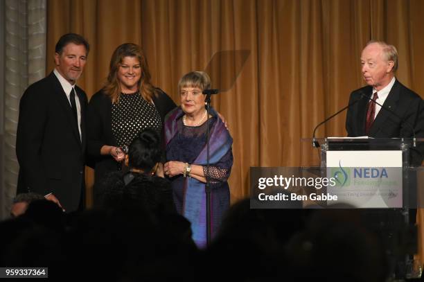 Greg Marjama, Kim Marjama, Melissa Nielsen and Don Nielsen speak onstage during the National Eating Disorders Association Annual Gala 2018 at The...