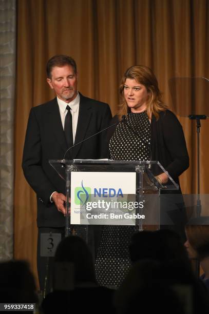 Greg Marjama and Kim Marjama speak onstage during the National Eating Disorders Association Annual Gala 2018 at The Pierre Hotel on May 16, 2018 in...