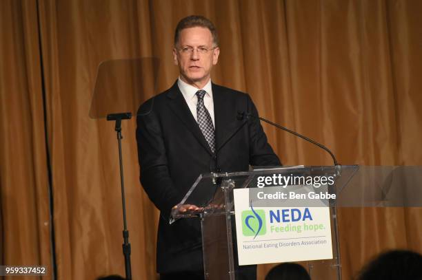 Geoffrey Craddock speaks onstage during the National Eating Disorders Association Annual Gala 2018 at The Pierre Hotel on May 16, 2018 in New York...