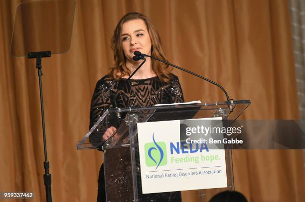 Claire Mysko speaks onstage during the National Eating Disorders Association Annual Gala 2018 at The Pierre Hotel on May 16, 2018 in New York City.