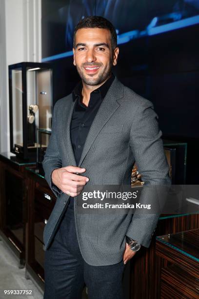 Elyas M ÌBarek attends at the IWC Boutique event on May 16, 2018 in Munich, Germany.