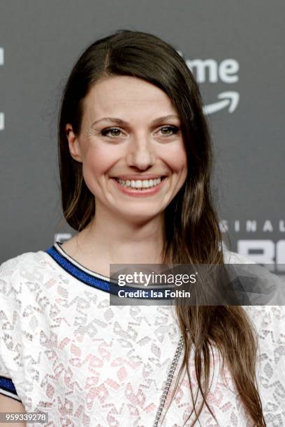 German actress Julia Hartmann attends the premiere of the second season of 'You are wanted' at Filmtheater am Friedrichshain on May 16, 2018 in...