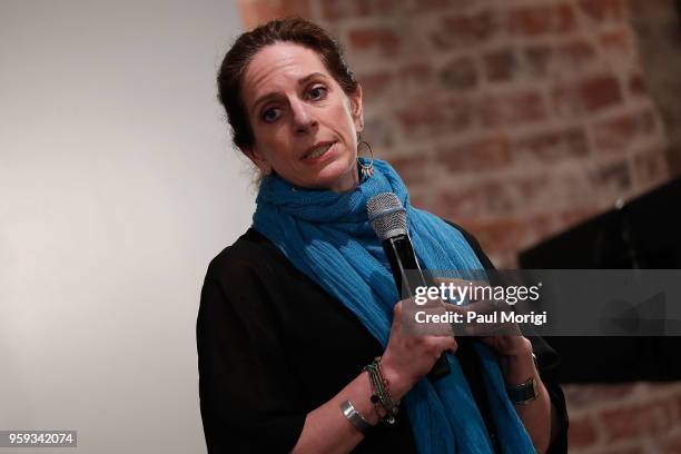 Jennifer Leff, LCSW, Senior Director, MusiCares, speaks at the Vocal Health Clinic hosted by The Recording Academy WDC Chapter and MusiCares at the...