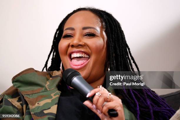 Singer Lalah Hathaway participates in a panel discussion at the Vocal Health Clinic event hosted by The Recording Academy WDC Chapter and MusiCares...