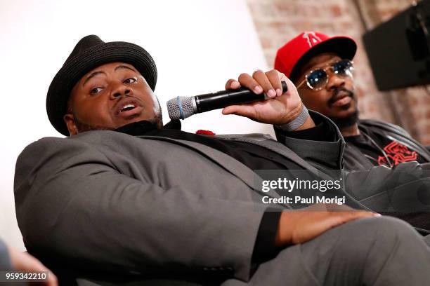 Tenor Issachah Savage and singer, songwriter and producer Anthony Hamilton participate in panel discussion at the Vocal Health Clinic event hosted by...