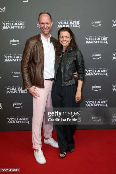German actor and influencer Daniel Termann and German actress and dancer Julia Titze attend the premiere of the second season of 'You are wanted' at...