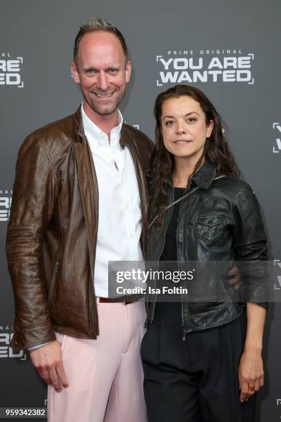 German actor and influencer Daniel Termann and German actress and dancer Julia Titze attend the premiere of the second season of 'You are wanted' at...