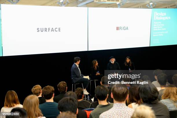 Spencer Bailey, Editor-In-Chief of Surface Magazine, Vimla Black Gupta, Chief Marketing Officer Equinox, Bob Greenberg, CEO of R/GA, and Kinjil...