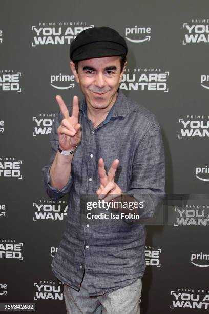 German actor Oscar Ortega Sanchez attends the premiere of the second season of 'You are wanted' at Filmtheater am Friedrichshain on May 16, 2018 in...