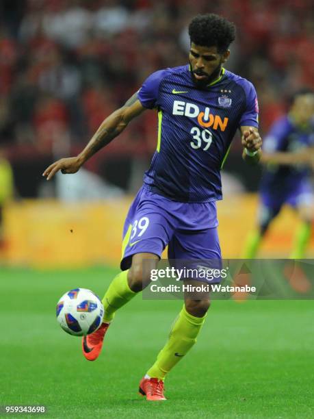 Patric of Sanfrecce Hiroshima in action during the J.League Levain Cup Group C match between Urawa Red Diamonds and Sanfrecce Hiroshima at Saitama...