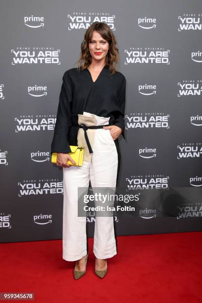 German actress Jessica Schwarz attends the premiere of the second season of 'You are wanted' at Filmtheater am Friedrichshain on May 16, 2018 in...