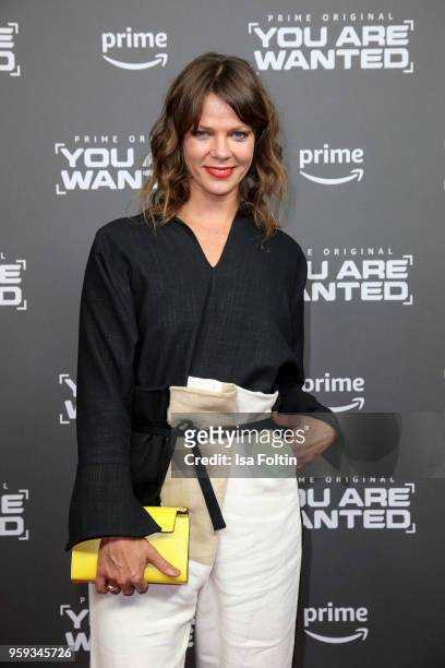 German actress Jessica Schwarz attends the premiere of the second season of 'You are wanted' at Filmtheater am Friedrichshain on May 16, 2018 in...