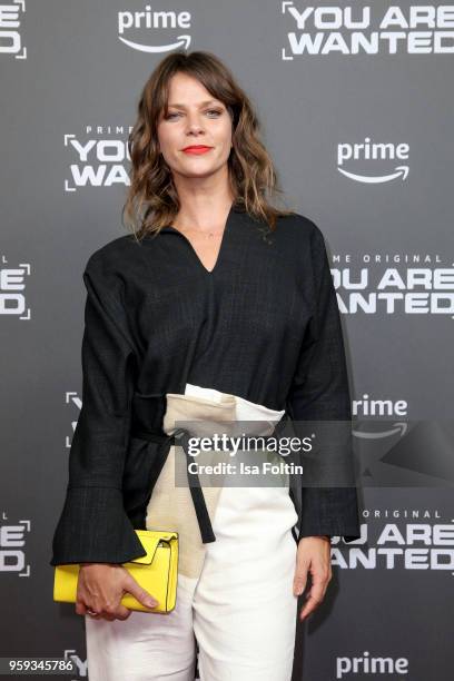 German actress Jessica Schwarz attends the premiere of the second season of 'You are wanted' at Filmtheater am Friedrichshain on May 16, 2018 in...