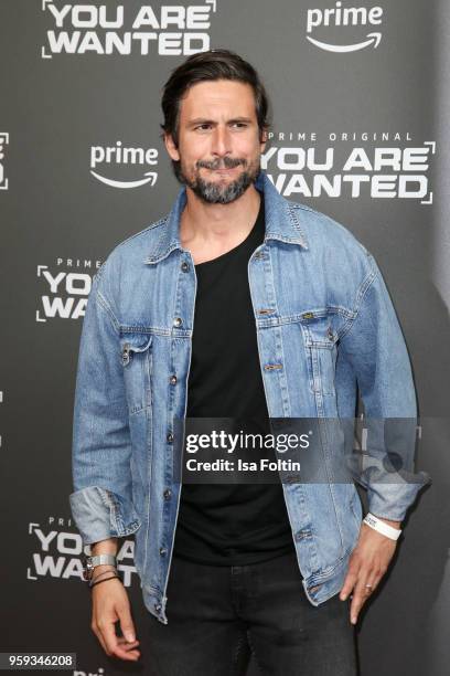 German actor Tom Beck attends the premiere of the second season of 'You are wanted' at Filmtheater am Friedrichshain on May 16, 2018 in Berlin,...