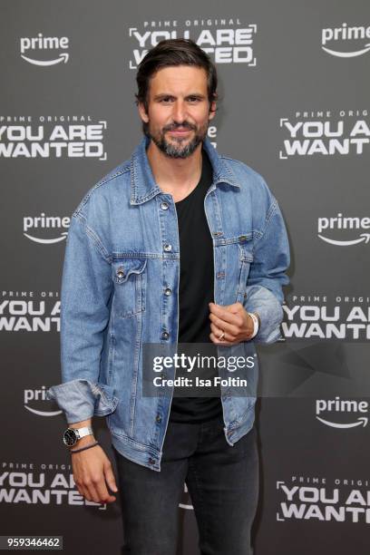 German actor Tom Beck attends the premiere of the second season of 'You are wanted' at Filmtheater am Friedrichshain on May 16, 2018 in Berlin,...