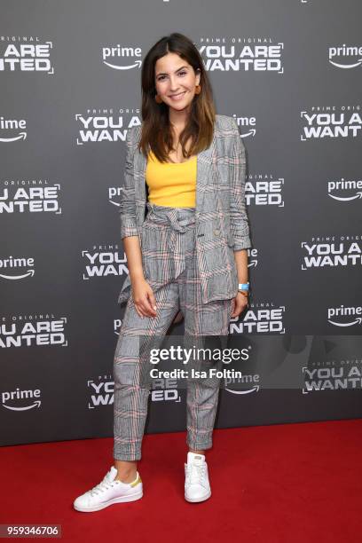 German actress Chryssanthi Kavazi attends the premiere of the second season of 'You are wanted' at Filmtheater am Friedrichshain on May 16, 2018 in...