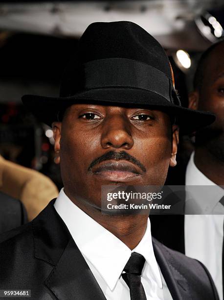 Actor Tyrese Gibson arrives at the premiere of Screen Gems' "Legion" at the ArcLight's Cinerama Dome Theater on January 21, 2010 in Los Angeles,...