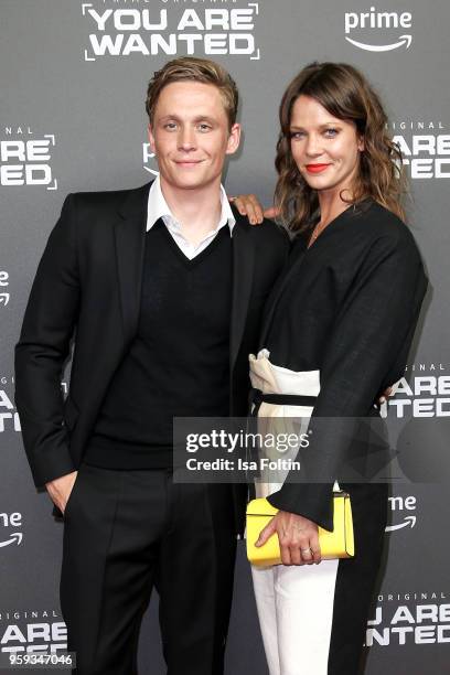 German actor, director and producer Matthias Schweighoefer and German actress Jessica Schwarz attend the premiere of the second season of 'You are...