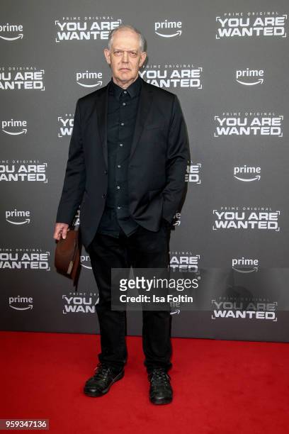Actor Peter Gilbert Cotton attends the premiere of the second season of 'You are wanted' at Filmtheater am Friedrichshain on May 16, 2018 in Berlin,...