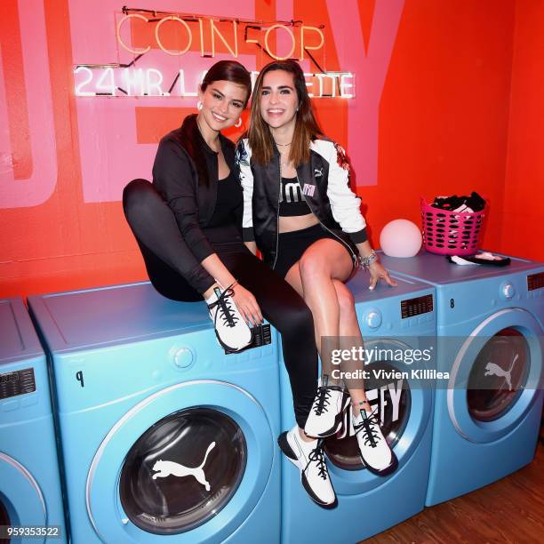 Selena Gomez and Fernanda Urdapilleta visit PUMA Defy City to celebrate launch of PUMA Defy at Paramount Studios on May 16, 2018 in Los Angeles,...