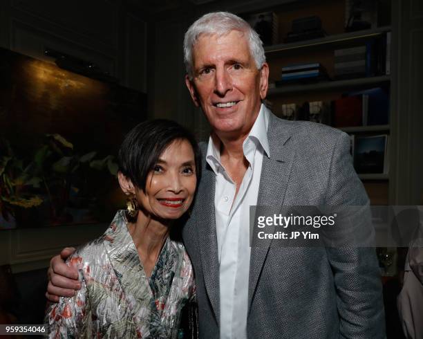 Josie Natori and Joseph Cicio attend the launch of Joseph Cicio's new book "Friends* *Bearing Gifts" at The Lowell Hotel on May 16, 2018 in New York...