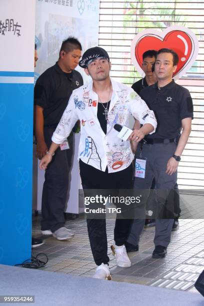 Jay Chou attends charity activity 30 Years,Empower Love Cycle on 16th May, 2018 in Taipei, Taiwan, China.