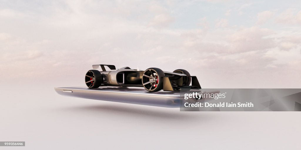 Smartphone Car Racing Racing Car On A Mobile Phone High-Res Stock Photo - Getty Images