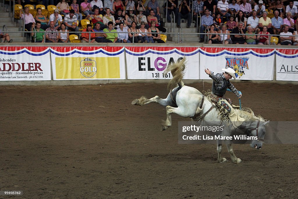 Bull & Bronco Riders Take Part In The ABCRA National Rodeo Finals