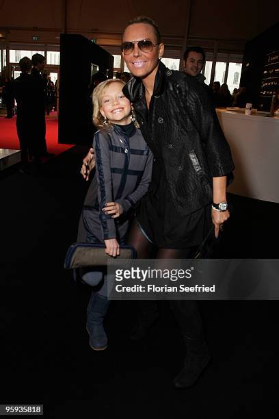 Natascha Ochsenknecht and daughter Chayenne attend the Marcel Ostertag Fashion Show during the Mercedes-Benz Fashion Week Berlin Autumn/Winter 2010...