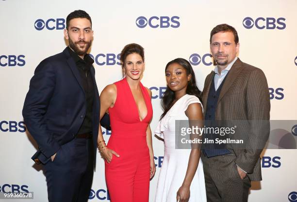 Actors Zeeko Zaki, Missy Peregrym, Ebonee Noel and Jeremy Sisto attend the 2018 CBS Upfront at The Plaza Hotel on May 16, 2018 in New York City.