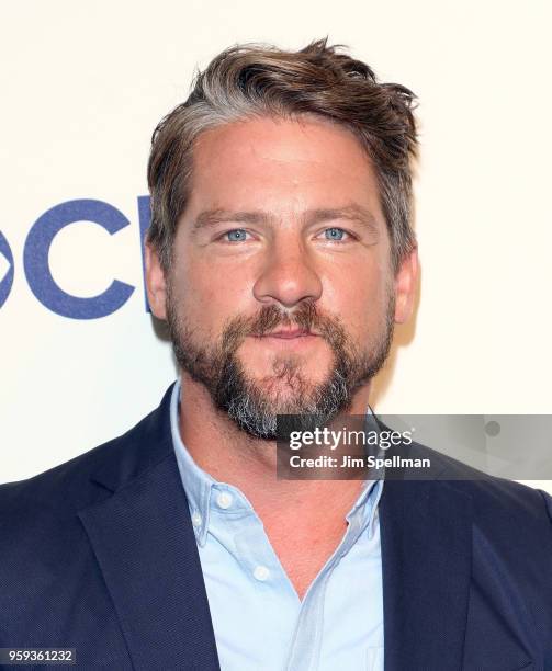 Actor Zachary Knighton attends the 2018 CBS Upfront at The Plaza Hotel on May 16, 2018 in New York City.