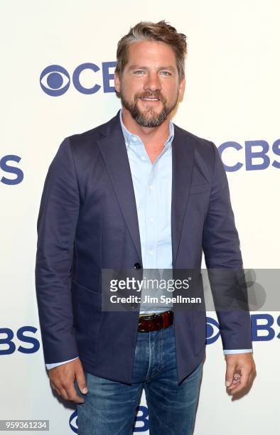 Actor Zachary Knighton attends the 2018 CBS Upfront at The Plaza Hotel on May 16, 2018 in New York City.