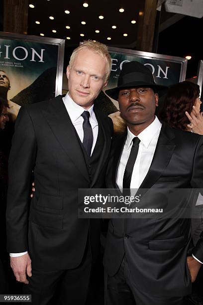 Paul Bettany and Tyrese Gibson at the World Premiere of Screen Gems 'Legion' at Cinerama Dome on January 21, 2010 in Hollywood, California.