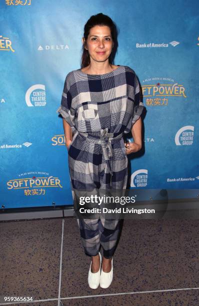 Actress Marisa Tomei attends the opening night of "Soft Power" presented by the Center Theatre Group at the Ahmanson Theatre on May 16, 2018 in Los...