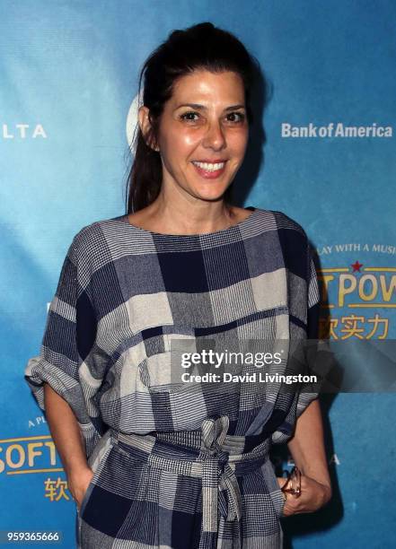 Actress Marisa Tomei attends the opening night of "Soft Power" presented by the Center Theatre Group at the Ahmanson Theatre on May 16, 2018 in Los...