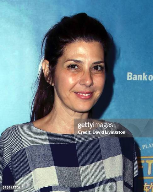 Actress Marisa Tomei attends the opening night of "Soft Power" presented by the Center Theatre Group at the Ahmanson Theatre on May 16, 2018 in Los...